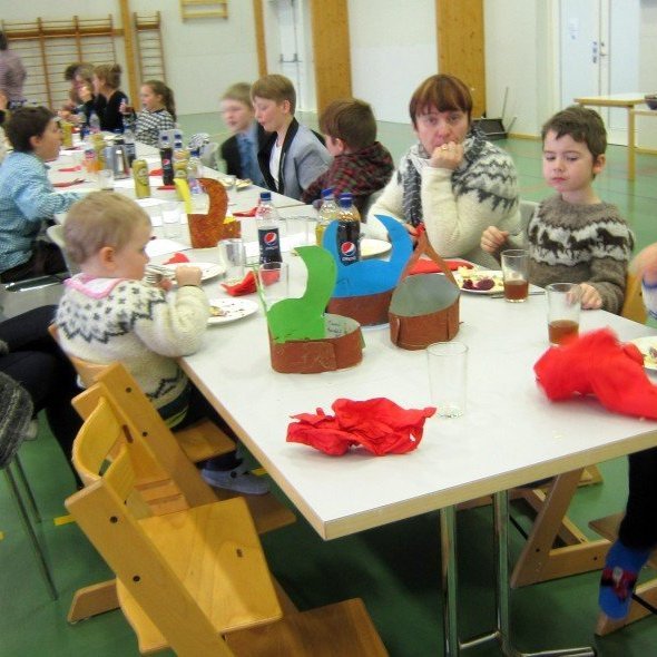 Kátína á leikskólaendanum.