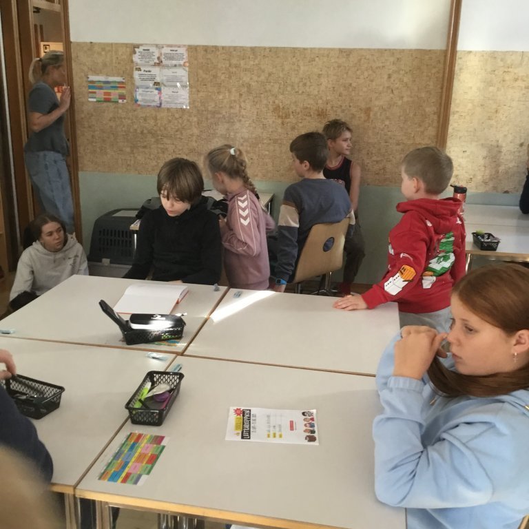 Áhugasamir nemendur á dýradaginn