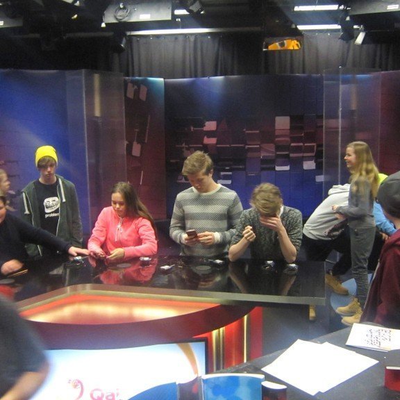 Og svo heimsóttum við HM-stofuna.