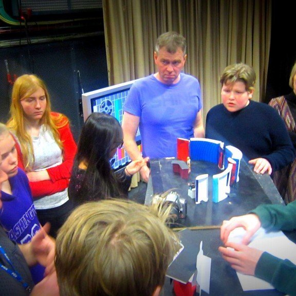 Við skoðuðum líkanið af HM-stofunni.