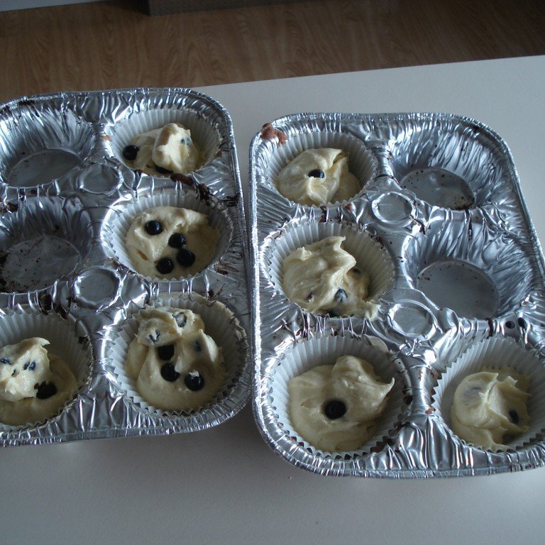 Múffur með bláberjum