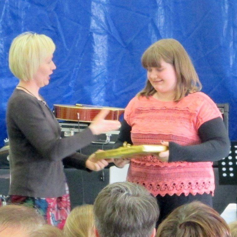 Heiða fékk verðlaun fyrir mestu framfarir.