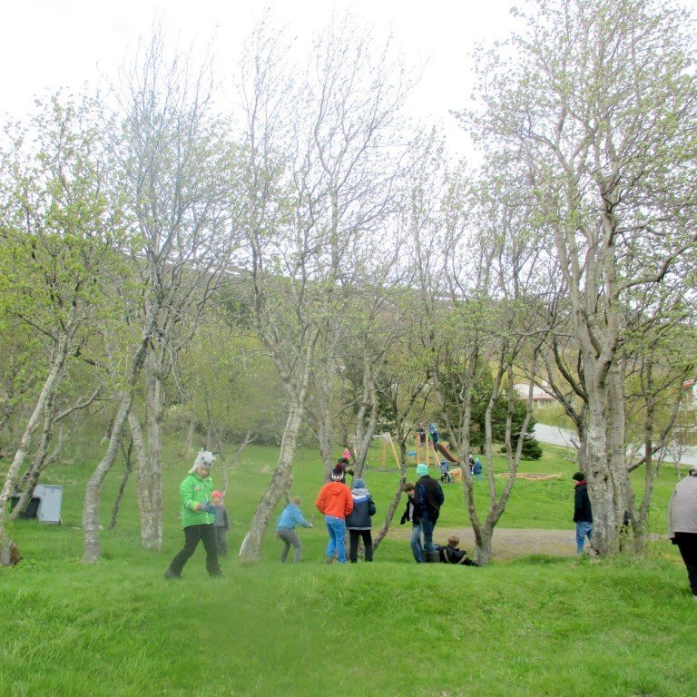 Komin á tjaldstæðið á Eskifirði ...