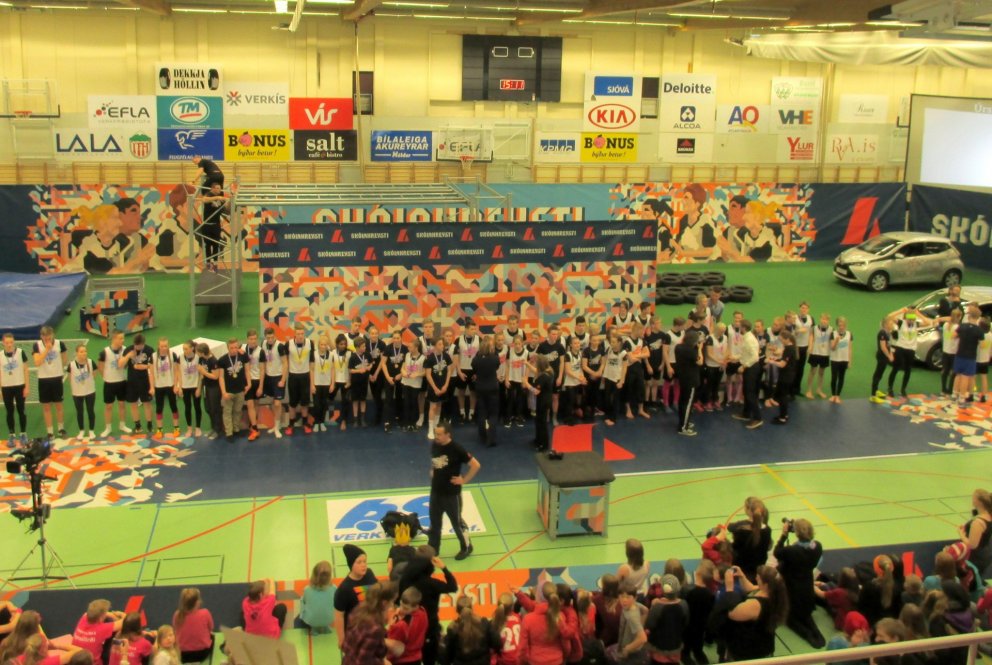 Hópurinn allur, frá tíu skólum.