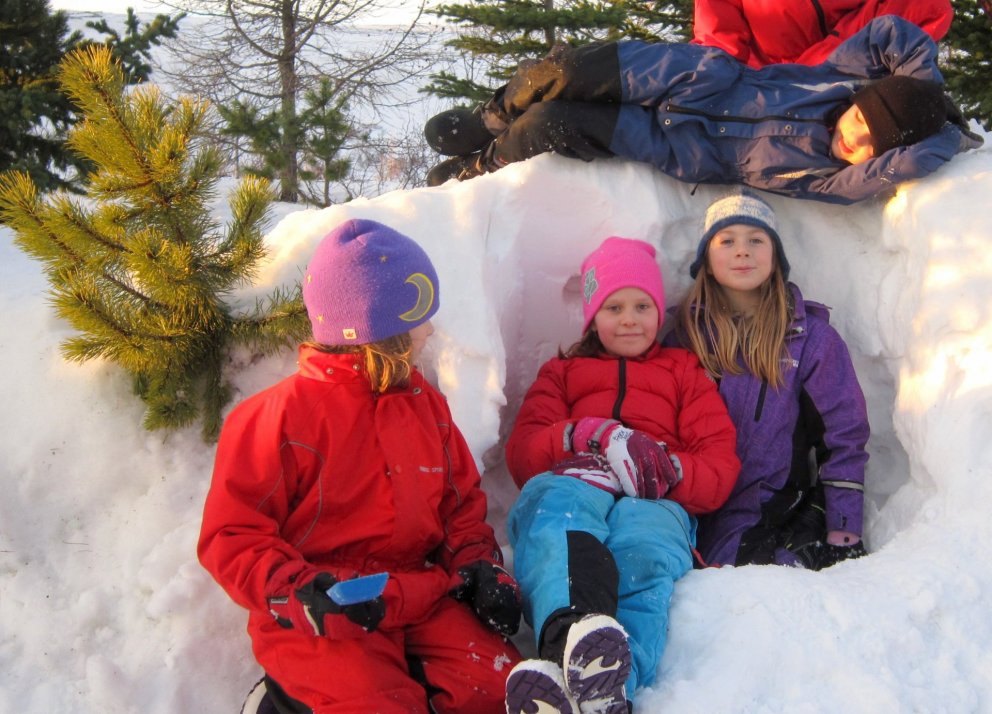 Yngsta stigið í snjó og sælu