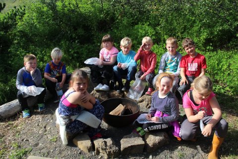 Fyrsti skóladagur hjá 1. - 3. bekk