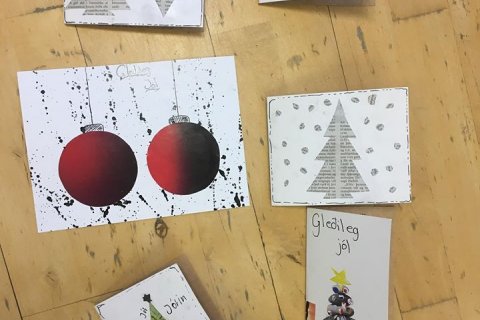 Grænfána jólakort